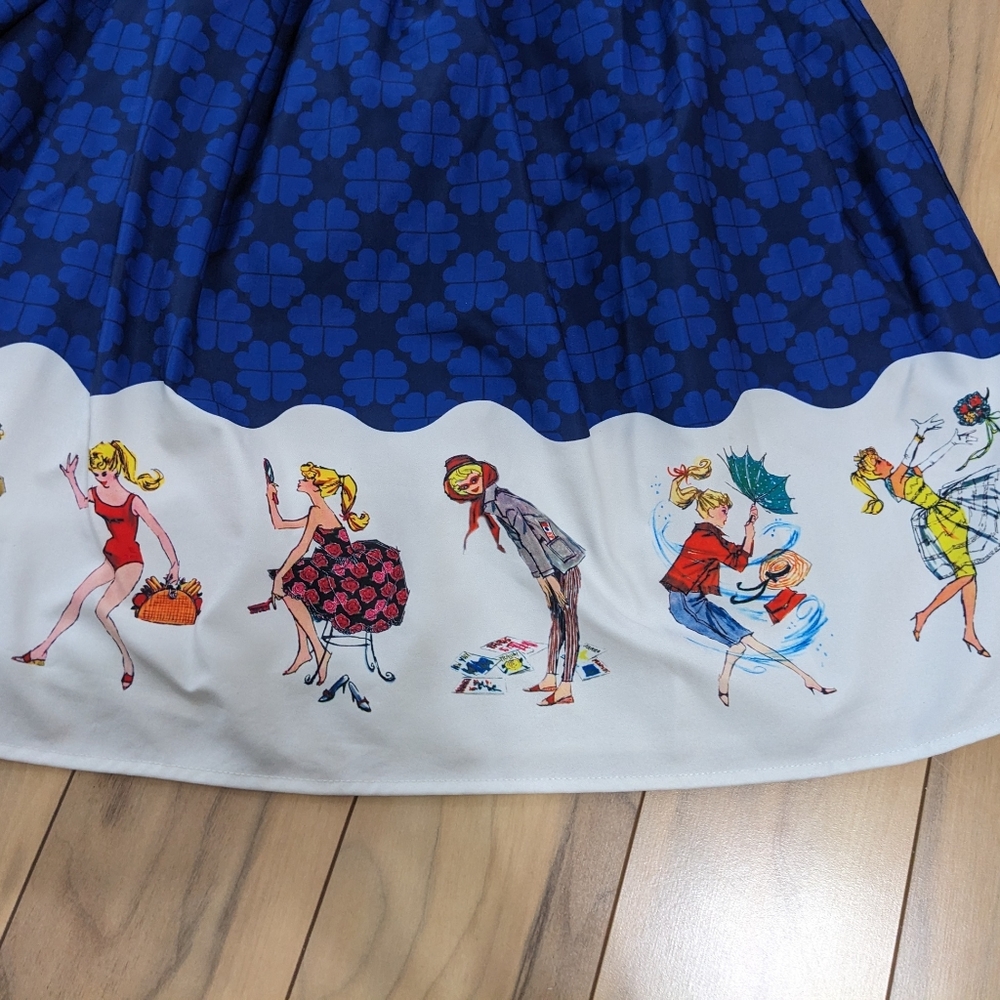 EUC! Unique Vintage X Barbie A Line Classic Barbie Icon Skirt Women's L 10-12 - Picture 4 of 14